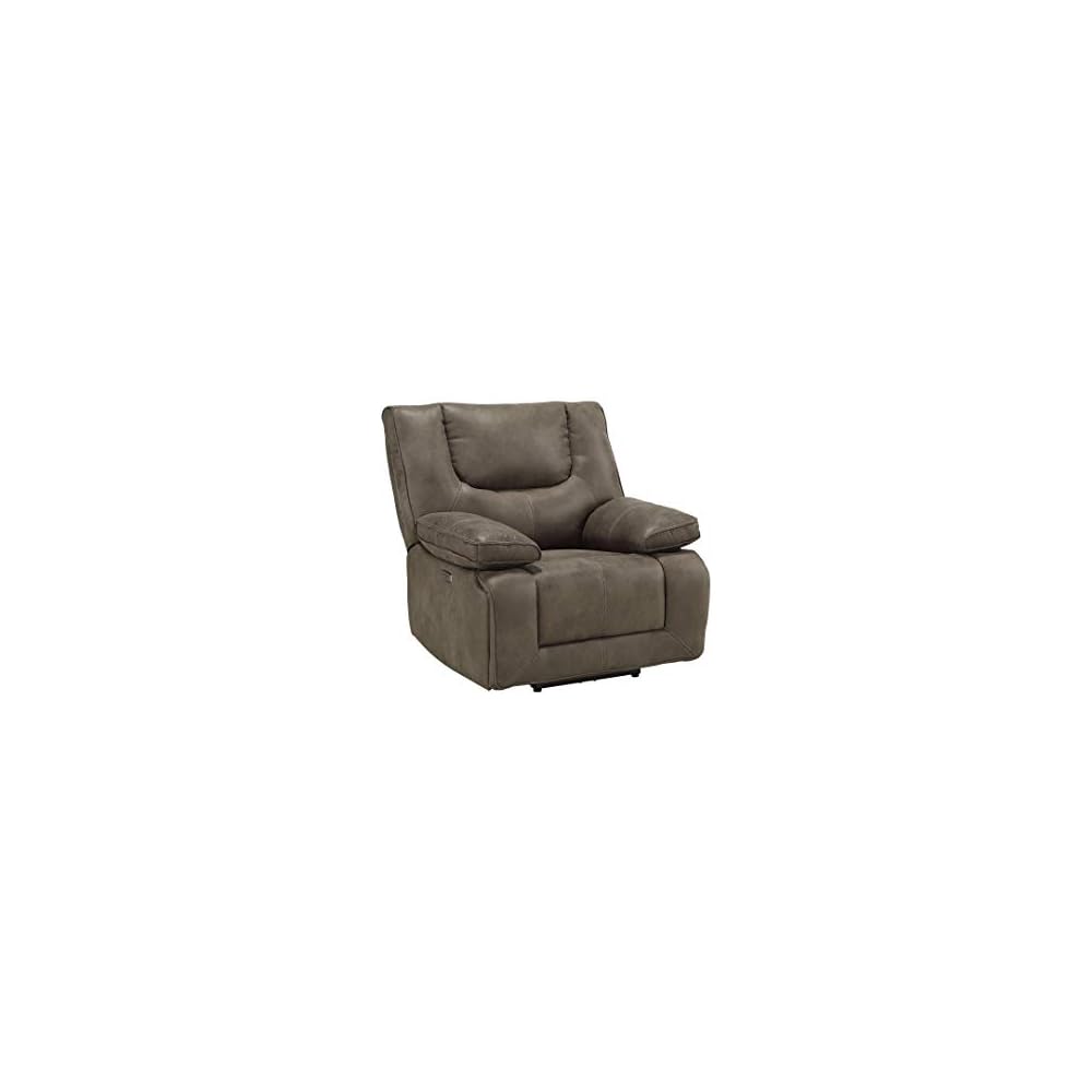 Power Lift Chair Recliner for Elderly,Tufting Electric Grey Leather Aire Recliner Sofa Loveseat Lounge Arm Chair Couch with USB for Home Office Living Room (Armchair) (Armchair)
