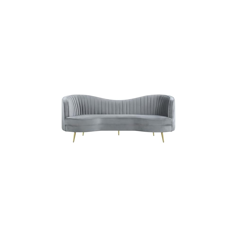 Coaster Sophia Living Room Velvet Contemporary Sofa, Grey 506864