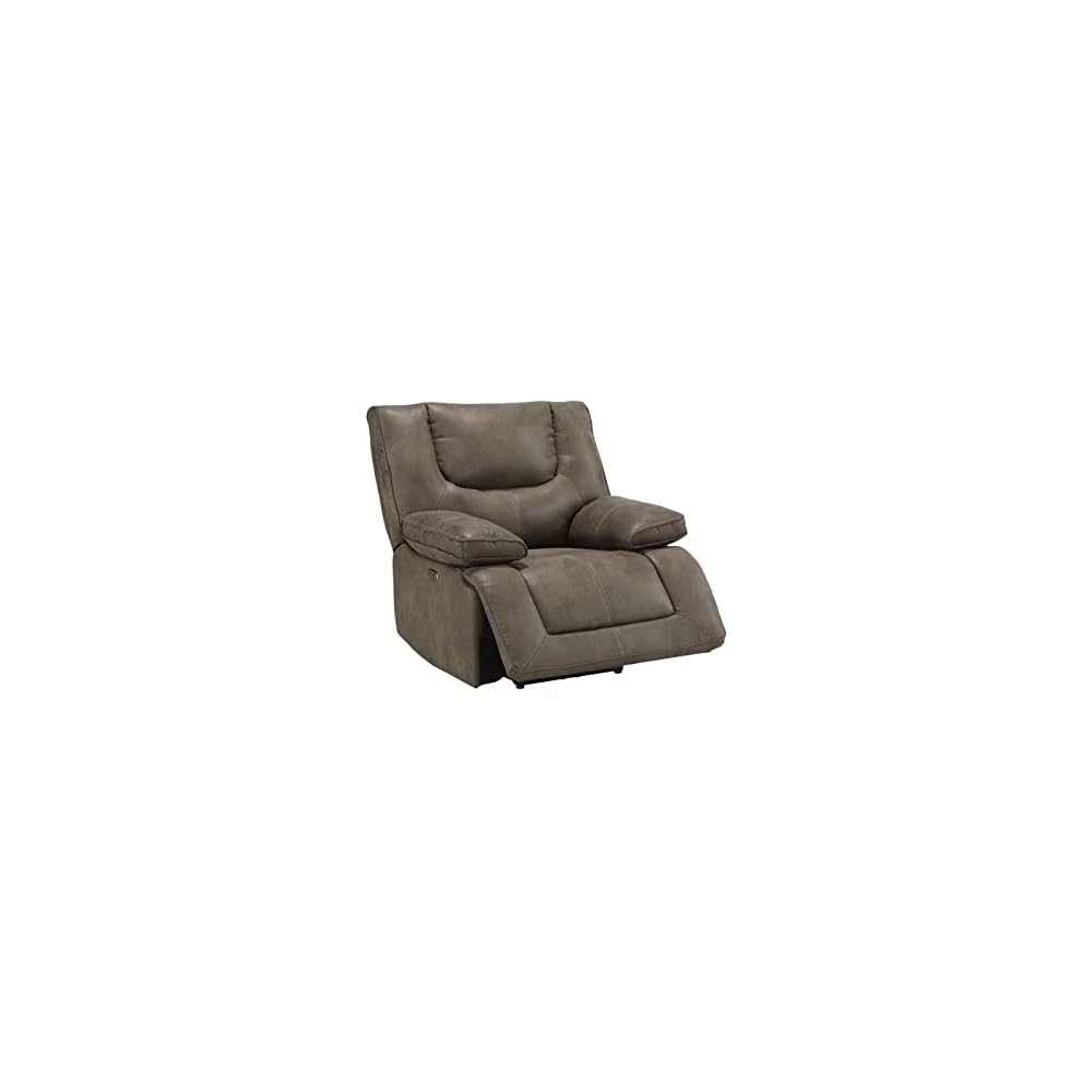 Power Lift Chair Recliner for Elderly,Tufting Electric Grey Leather Aire Recliner Sofa Loveseat Lounge Arm Chair Couch with USB for Home Office Living Room (Armchair) (Armchair)