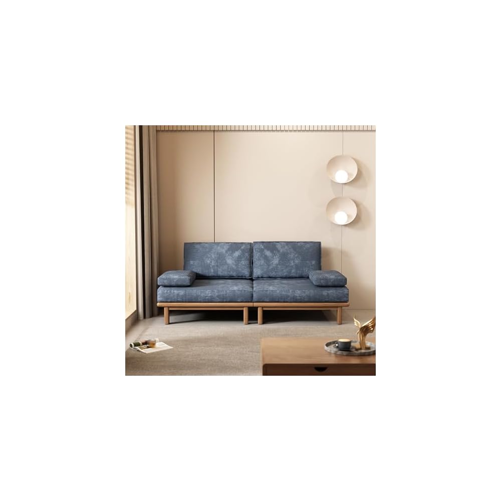 Lartis 78.7" Sofa Bed, Sleeper Pull Out Couch, Modern Couch Convertible Modern Futon for Living Room/Apartment/Bedroom, Modular Design Sofa,Full Solid Wood Frame