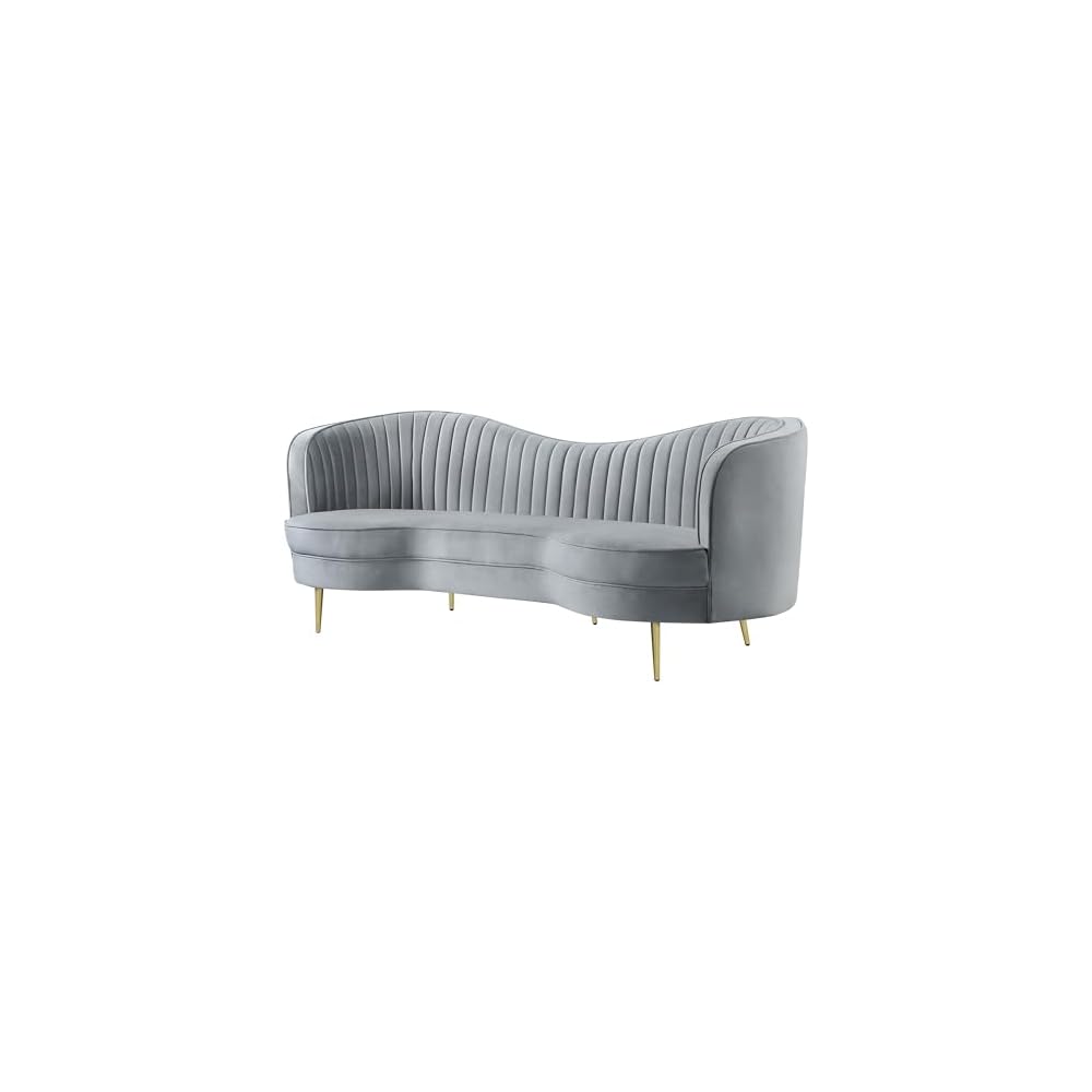 Coaster Sophia Living Room Velvet Contemporary Sofa, Grey 506864