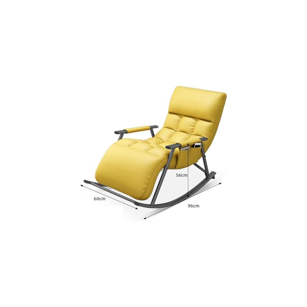 Mid Century Modern Rocking Chair - Upholstered Recliner with Padded Seat for Living Room, Bedroom, Lounge - Stylish Comfort for Home Decor