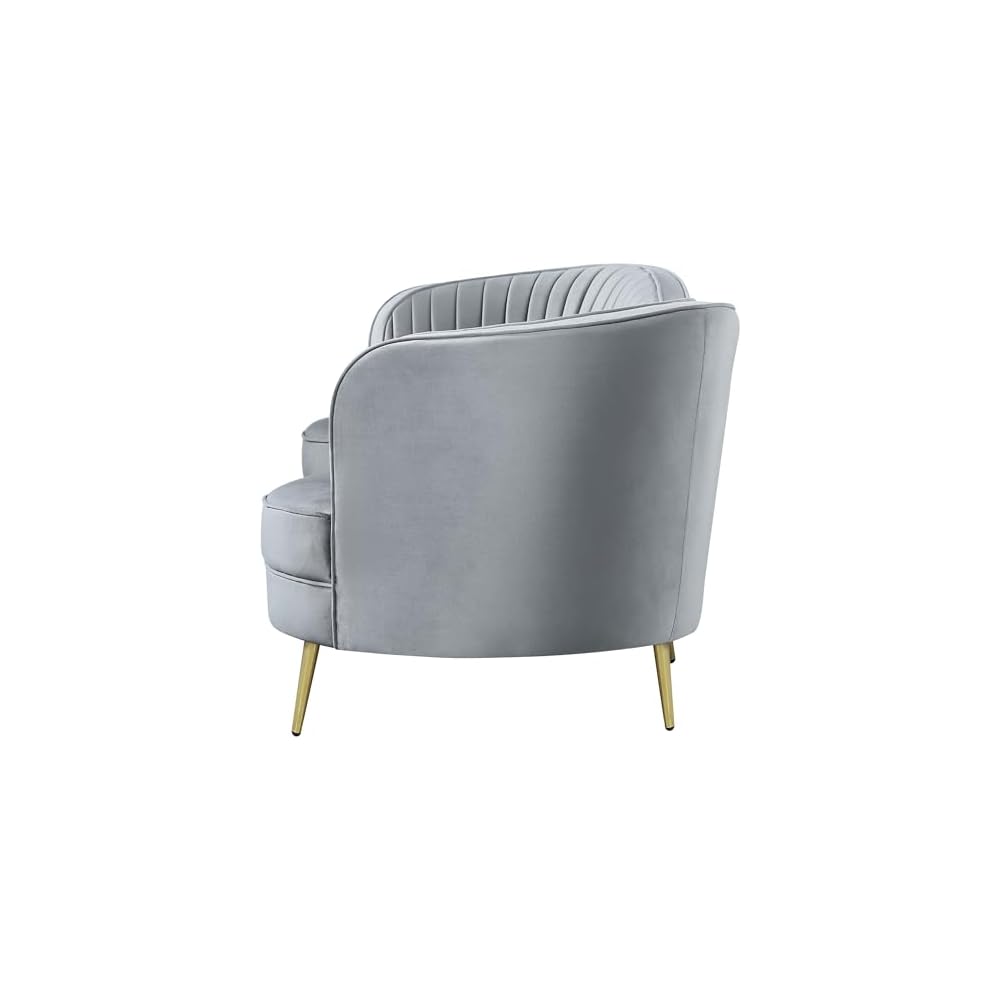 Coaster Sophia Living Room Velvet Contemporary Sofa, Grey 506864