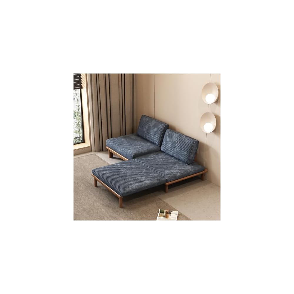 Lartis 78.7" Sofa Bed, Sleeper Pull Out Couch, Modern Couch Convertible Modern Futon for Living Room/Apartment/Bedroom, Modular Design Sofa,Full Solid Wood Frame