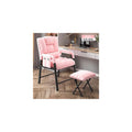 Lazy Chair Accent Chair with Footstool, Lounge Chair with Armrests Leisure Sofa Relax Chair Reading Chair for Bedroom/Living Room/Reading, Adjustable Backrest,C