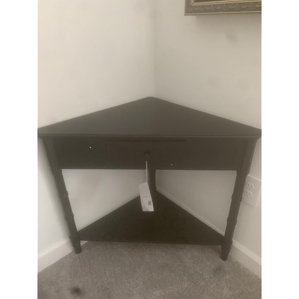 SAFAVIEH Gomez Corner Wood Side Table, 33.1" Dark Cherry AMH5709D