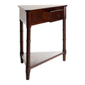 SAFAVIEH Gomez Corner Wood Side Table, 33.1" Dark Cherry AMH5709D