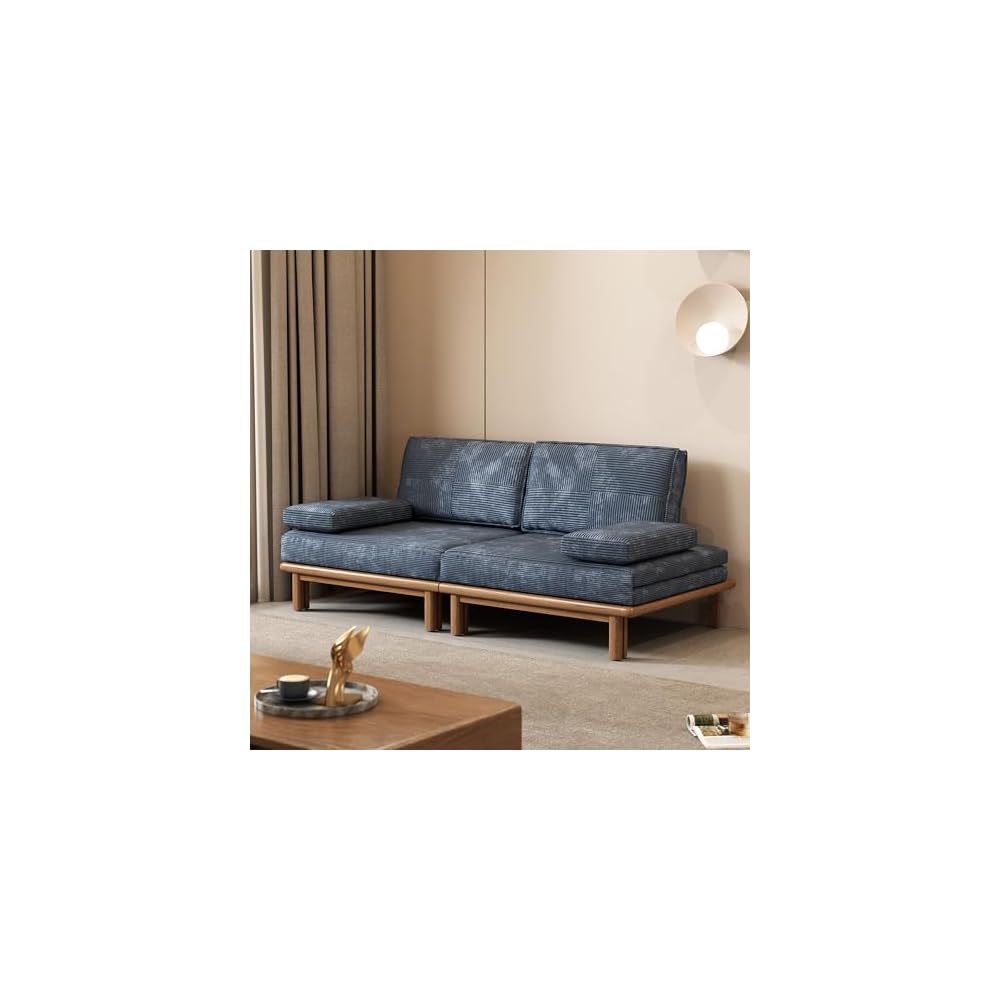 Lartis 78.7" Sofa Bed, Sleeper Pull Out Couch, Modern Couch Convertible Modern Futon for Living Room/Apartment/Bedroom, Modular Design Sofa,Full Solid Wood Frame