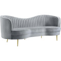 Coaster Sophia Living Room Velvet Contemporary Sofa, Grey 506864